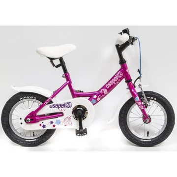 Csepel Lily 12"-os lányka gyerek kerékpár kontrafékes unikornisos, ciklámen