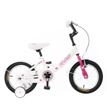 Neuzer 16"-os kontrafékes gyerek kerékpár lányka fehér/pink