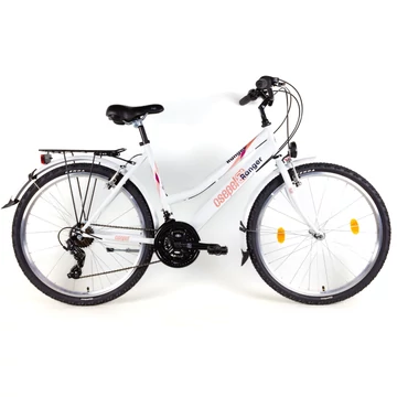 Csepel Ranger női MTB kerékpár city felszereltség, 21sebességes váltó, piros, 17"