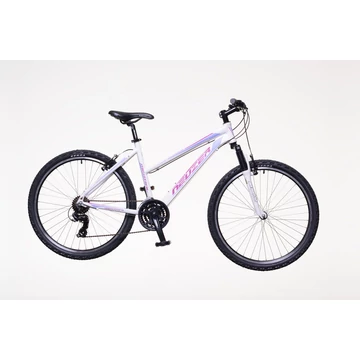 Neuzer Mistral 50 női aluvázas 26-os MTB kerékpár, 21 sebességes, teleszkópos, fehér/pink-lila 19"
