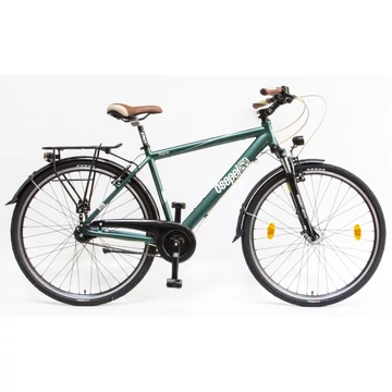 Csepel Signo 28"-os városi kerékpár Shimano Nexus 7 fokozatú agyváltó, férfi, mattzöld 19"