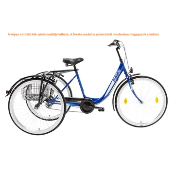 Csepel Budapest B felnőtt tricikli Shimano Nexus3 agyváltóval 26" fekete