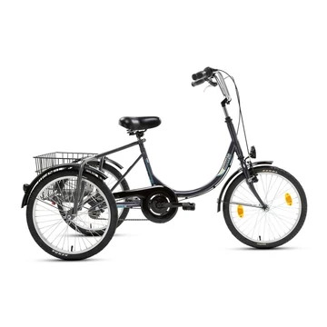 Csepel Camping felnőtt tricikli Nexus3 agyváltóval, grafit szürke 20"