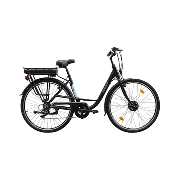 Neuzer E-Trek női trekking Ebike/pedelec 28"-as kerék, 36V/250W motor, 11,6Ah Li-ion akku, 6 sebességes, mattfekete/kék 19"