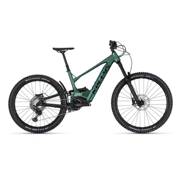 Kellys Theos R50 Magic Green 29/27,5" összteleszkópos MTB Ebike 11 fokozatú Deore XT váltó, Panasonic 95Nm/725Wh meghajtás, M