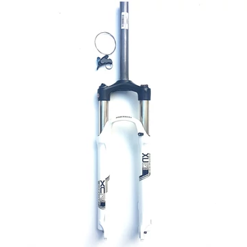 Suntour XCR 32 RL 26" MTB teleszkóp, 1-1/8" A-Head, 100mm, kormányról vezérelhető lockout, tárcsafék, fehér