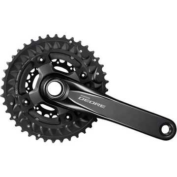 Shimano Deore M6000 MTB hajtómű 40/30/22-es fogszám, 175mm-es, HollowtechII integrált tengely, 10 fokozathoz, fekete