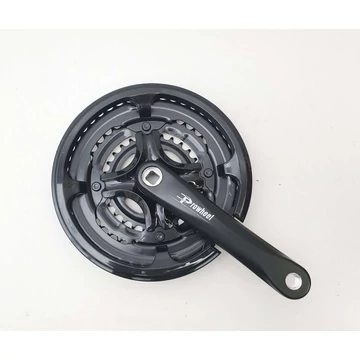 Prowheel alu hajtómű 28/38/48 fogas, 170mm hajtókar hossz, fekete nadrágszárvédővel