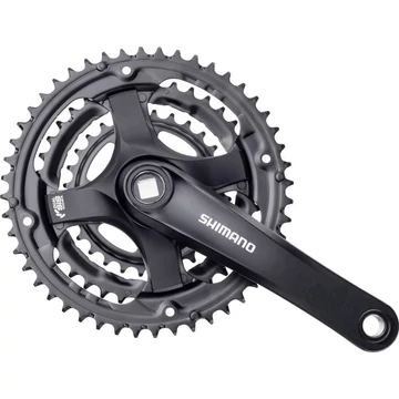 Shimano FC-TY501 MTB hajtómű 48/38/28-as fogszám, 170mm-es, láncvédő nélkül, fekete (Tourney-család)