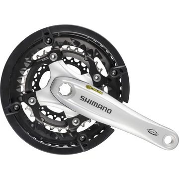 Shimano Deore FC-T521 hajtómű 44/32/24 fogas, Hollowtech hajtókar, Octalink, ezüst, 10-es