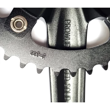 Prowheel négyzetkúpos alumínium hajtómű 44-es fogszám 170mm kar alu lánckerék matt fekete