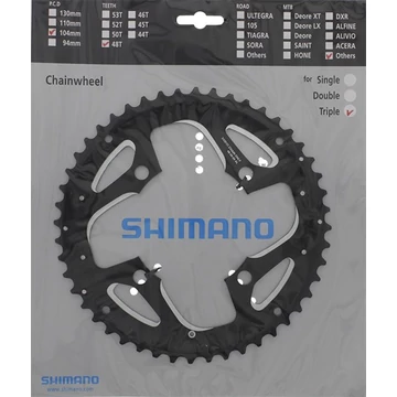Shimano Deore 48 fogú alumínium lánckerék 10 fokozatú rendszerekhez 104mm furatkörrel