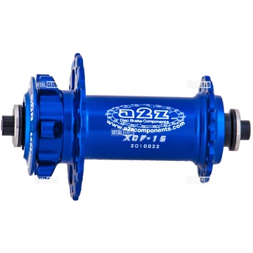 A2Z XCF-15 első agy kovácsolt, CNC-zett alu test, 15mm-es átütős vagy gyorszár, DISC, kék, 107g!!!