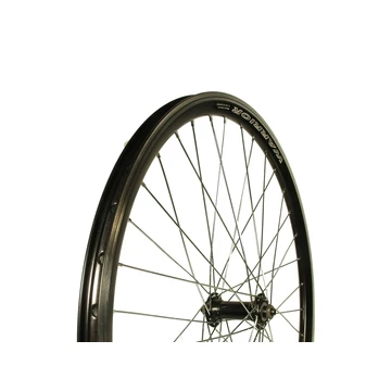 Warrior 26"-os első MTB kerék alu aggyal, duplafalú felni, fekete, gyorszár nélkül