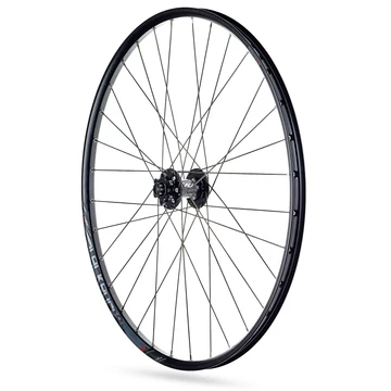 Rodi Black Rock Disc első 27,5" MTB kerék 32 lyukas, ipari csapágy, átütő tengelyes, fekete