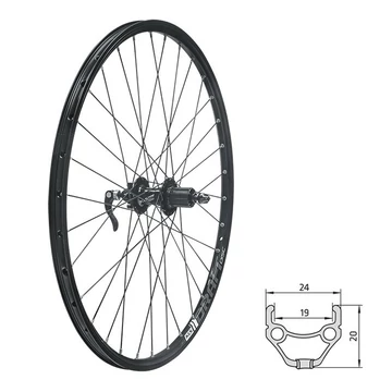 Kellys Draft Disc hátsó kerék 622, kazettás, gyorszáras, szegecselt, Disc/V-fék, fekete