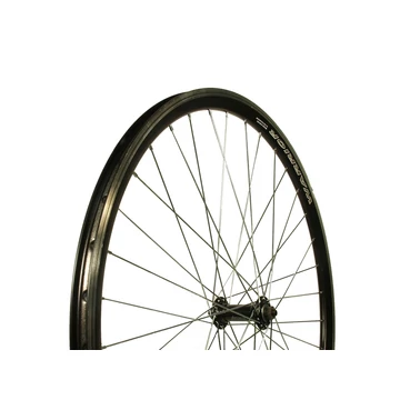 28-as trekking vagy cross első kerék duplafalú Warrior 36 lyukas golyós V-fékes gyorszár nélküli fekete