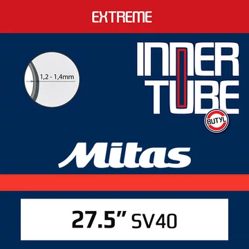 27,5" Mitas MTB tömlő, belső gumi 2,1-3" AV 40mm-es autós szelep