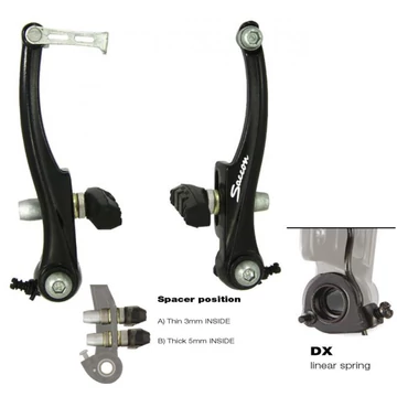 Saccon V-fék szálrugós alumínium 110mm fekete