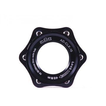 Fékalkatrész A2Z tárcsaadapter CenterLock-ról 6csavar Átütő tengelyhez 15mm-ig fekete
