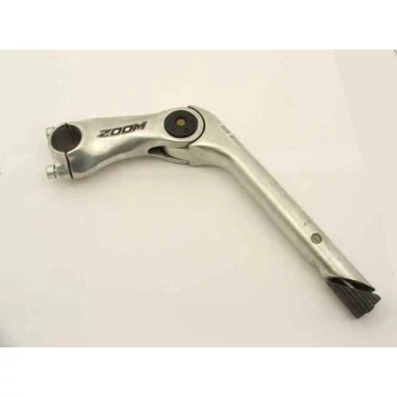 Zoom kormányszár (stucni) 22,2mm (1") állítható 110mm előrenyúlás 180mm szárhossz ezüst