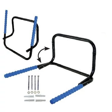 Flinger fali kerékpártartó 2 kerékpárhoz, lehajtható, kék vagy fekete bevonattal