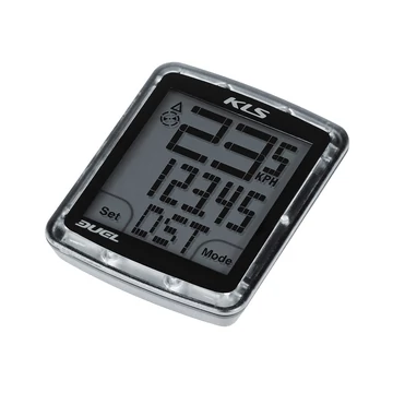 Kellys KLS Duel kerékpáros kilométeróra 10 funkciós vezetékes áttetsző szürke