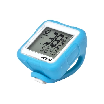 Kellys KLS Reflex vezeték nélkül kerékpár kilométeróra szilikon pánttal, 14 funkciós, Sky Blue