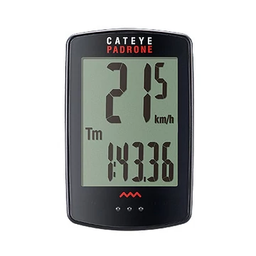 Cateye Padrone kilométeróra CCPA100W, nagy kijelzővel, vezeték nélküli, előre nyúló konzollal, fekete
