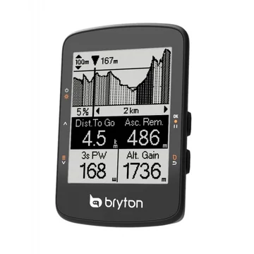 Bryton Rider 460E GPS kilométeróra 2,6"-os kijelzővel navigácival 32 órás üzemidővel