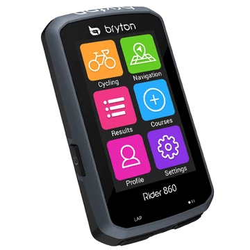 Bryton Rider 860E GPS kilométeróra, 90+ funkciós, fekete
