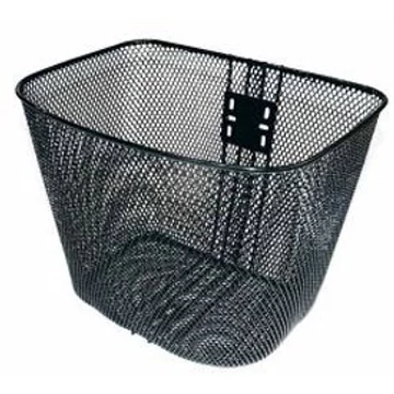 Első kosár, fém, sűrűszövésű, nagyméretű, fekete, nem merevített