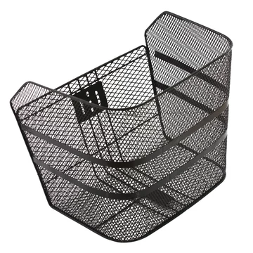 Kerékpáros első kosár acél sűrűszövésű XXL méretű normál teherbírású