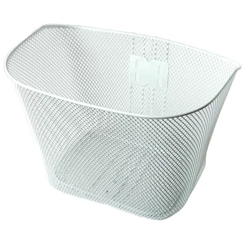 Kerékpár első kosár fehér sűrűszövésű fix rögzítésű