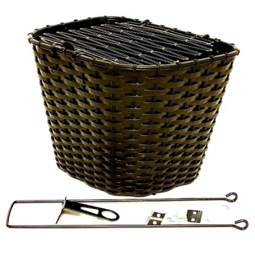 Kosár előre sűrűszövésű műanyag fix fekete