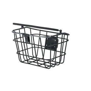 Basil Bremen Alu BE/KF Nordlich első kosár adapter nélkül, fekete, LED fénnyel