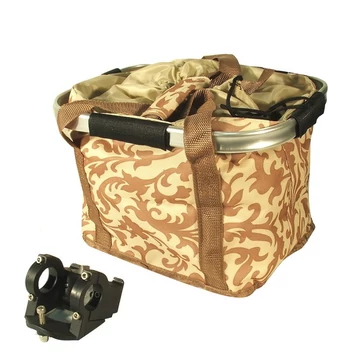 Fashion első kosár női alukeretes gyorsrögzítős 5kg-ig terhelhető világosbarna