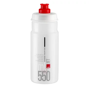 Elite Jet Clear átlátszó biológiailag lebomló kerékpáros sport kulacs 550ml