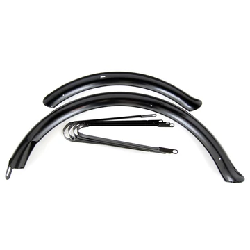 Sárvédő cruiser 70mm széles fekete (pálcákkal)