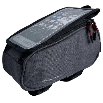 Velotech váztáska felsőcsőre nagy telefontartós, 2,2l, szürke