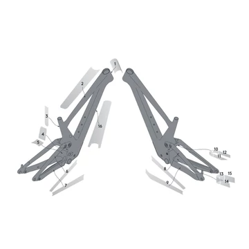 Syncros vázvédő matrica szett Scott Genius Carbon kerékpárhoz színtiszta matt