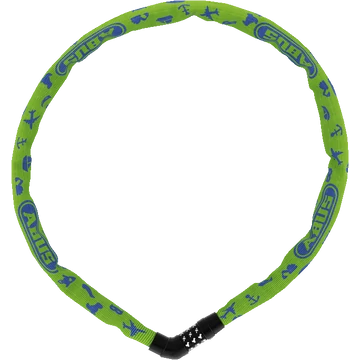 Zár Lánc Abus Steel-O-Chain 4804C/75 lime, egyedileg beállítható számkombinációs