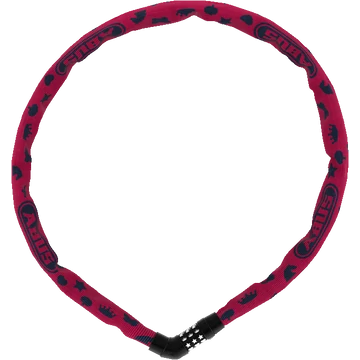 Zár Lánc Abus Steel-O-Chain 4804C/75 pink, egyedileg beállítható számkombinációs