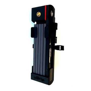 Abus Bordo uGrip 5700/80 összehajtható zár 80cm-es hossz, 5mm-es acéllapok, SH tartóval, fekete