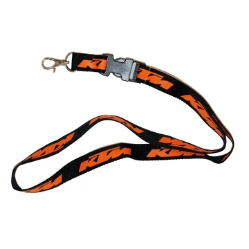 Ajándéktárgy KTM kulcstartó nyakba akasztó, fekete/narancs