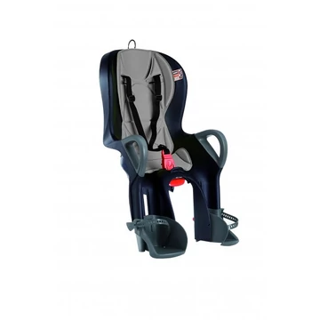 Kerékpár gyerekülés OkBaby 10+ vázra rögzíthető, dönthető, fekete, szürke párnával