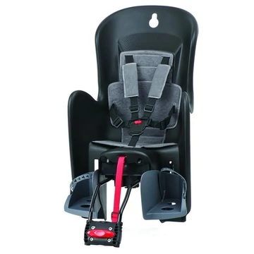 Polisport Bilby gyerekülés hátsó vázra fekete-sötétszürke