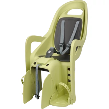 Polisport Groovy RS Plus gyerekülés hátsó vázra szerelhető dönthető, világos zöld/szürke