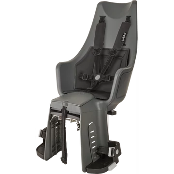 Bobike Exclusive Maxi Plus gyerekülés hátsó vázra, 22kg-ig, 5 pontos öv, városi szürke