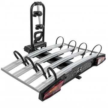 Menabo Alcor 4 vonóhorgos kerékpárszállító 4 kerékpár vagy 2 ebike szállítására, dönthető, zárható